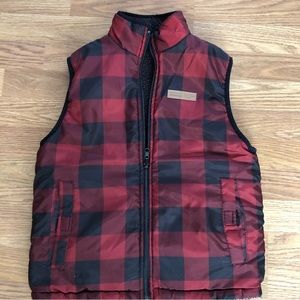 Buffalo David Bitton Boys Vest- Reversible Buffalo Check